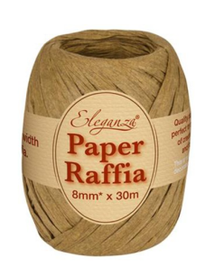 Tan Paper Raffia Ribbon