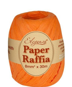 Orange Paper Raffia Ribbon