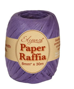 Purple Paper Raffia Ribbon