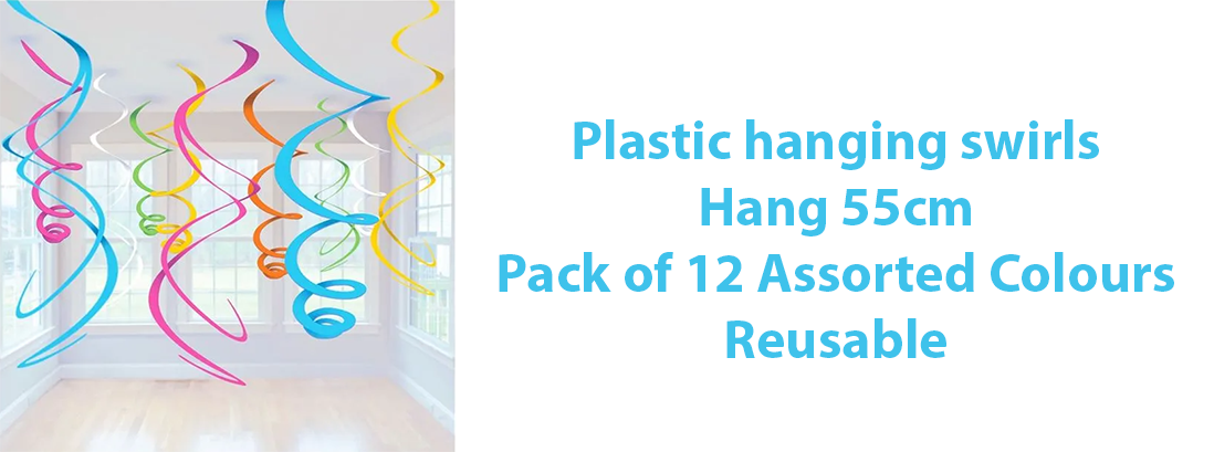 Multi-coloured Hanging Swirls Decoration