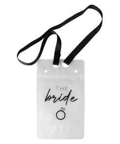 The Bride Hen Party Drink Pouch with Straw and Lanyard