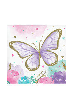 Butterfly Shimmer Beverage Napkins