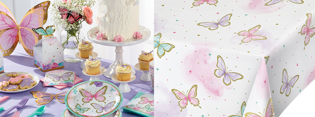 Butterfly Shimmer Paper Tablecover