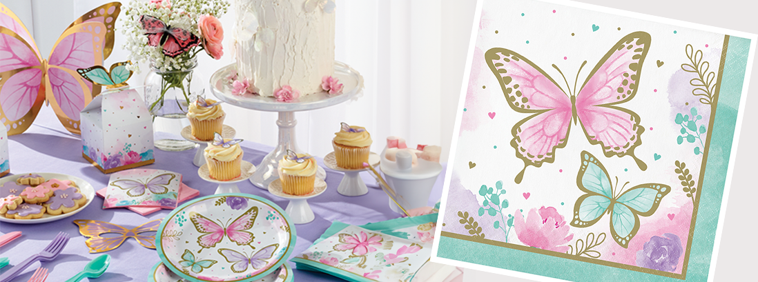 Butterfly Shimmer Party Napkins