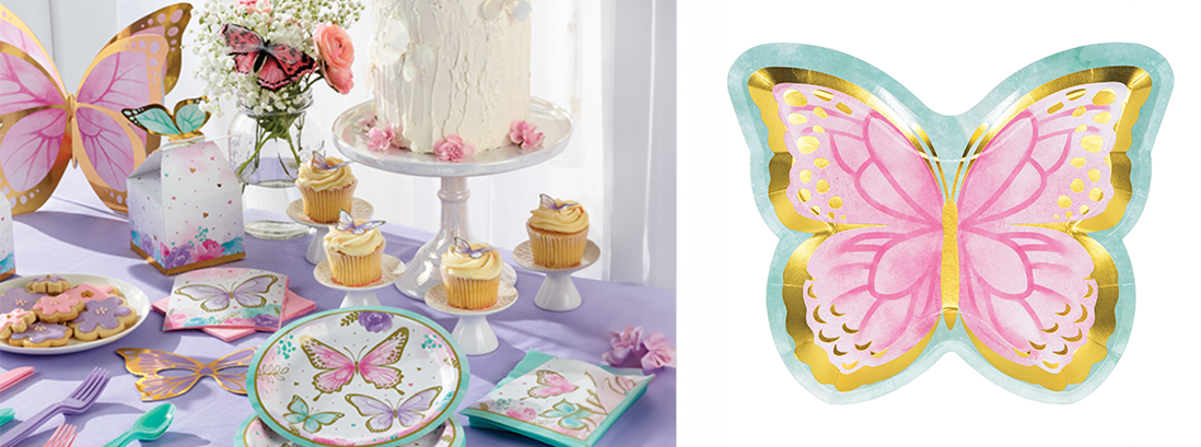 Butterfly Shimmer Shaped Plates