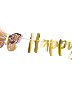 Butterfly Shimmer Shaped Ribbon Banner