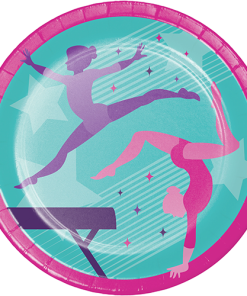 Gymnastics Party Paper Plates