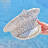 Rhinestone & Pearl Embellished Bride Hen Party Hat
