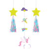 Unicorn Galaxy Hanging Cutouts with Tassels