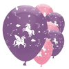 Unicorn Galaxy Printed Latex Balloons