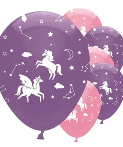 Unicorn Galaxy Printed Latex Balloons