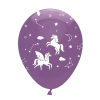 Unicorn Galaxy Printed Latex Balloons