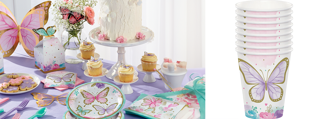 Butterfly Shimmer Paper Cups