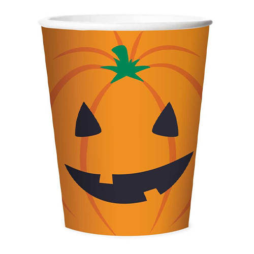 Halloween Pumpkin Paper Cups, Plates & Halloween Napkins