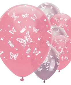 Butterfly Shimmer Printed Latex Balloons