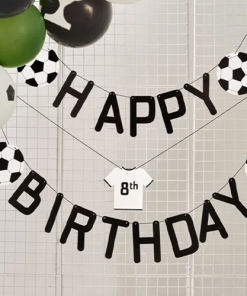 Customisable Happy Birthday Football Banner