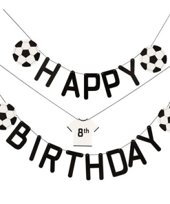 Customisable Happy Birthday Football Banner