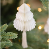 Honeycomb Christmas Decorations with Macrame Tassels