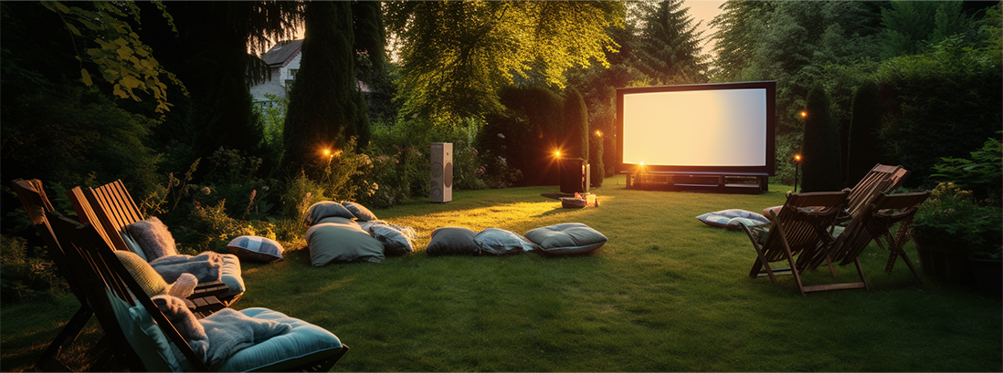 bits for a film night in the garden at home