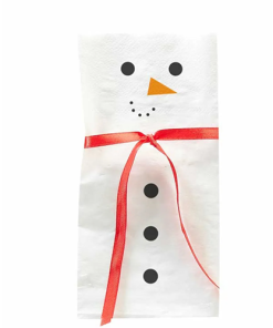 Snowman with Scarf Christmas Napkins
