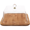 Wooden Cake Stand, Dome Square Cake Serving Tray
