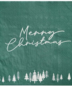 Green Merry Christmas Paper Napkins