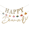 Gold Happy Diwali Paper Banner