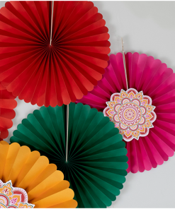 Diwali Paper Fan Decorations