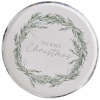 Silver Wreath Merry Christmas Paper Plates