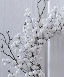 Twig Wreath with White Berries