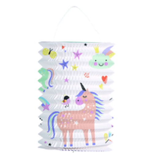 Unicorns &amp; Rainbows Hanging Lantern Decoration