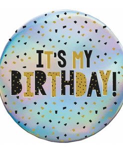 It's My Birthday Black & Gold Badge