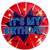 It's My Birthday Red Hero Badge