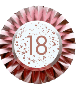 Rose Gold 18th Birthday Badge
