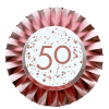Rose Gold 50th Birthday Badge