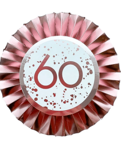 Rose Gold 60th Birthday Badge
