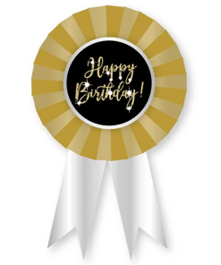 Happy Birthday Rosette Badge