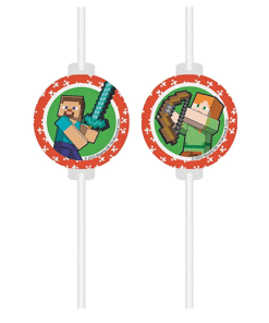 Minecraft Party Paper Straws