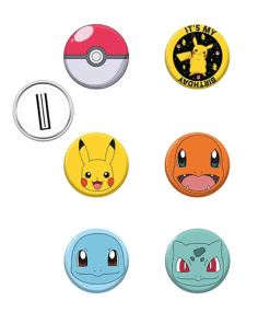 Pikachu Pokemon Party Badges