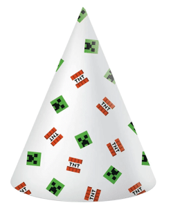 Minecraft Party Paper Cone Hats