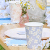 Pretty Flower Themed Cups