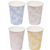 Pretty Flower Themed Cups