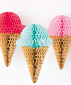 Ice Cream Honeycomb Decorations