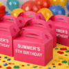 Bright Pink Customised Party Food Boxes