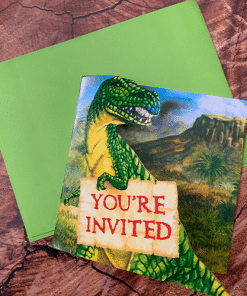 Dinosaur T Rex Themed Party Invitations