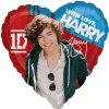 Harry Styles One Direction Heart Shaped Foil Balloon