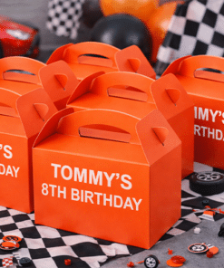 Orange Customised Party Food Boxes