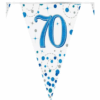 70th Birthday Blue Bunting