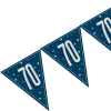 70th Birthday Dark Blue Glitz Blue Bunting