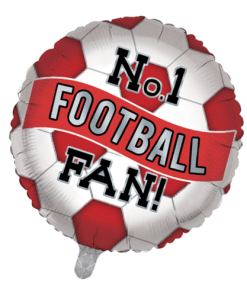 Red & White Football Foil Balloon